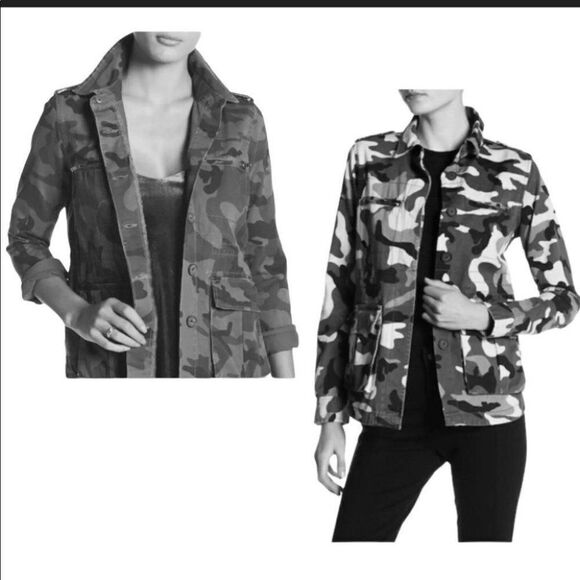 ROMEO + JULIET COUTURE Camo Button Front Jacket Fall Essential Everyday Casual‎ - Picture 3 of 9